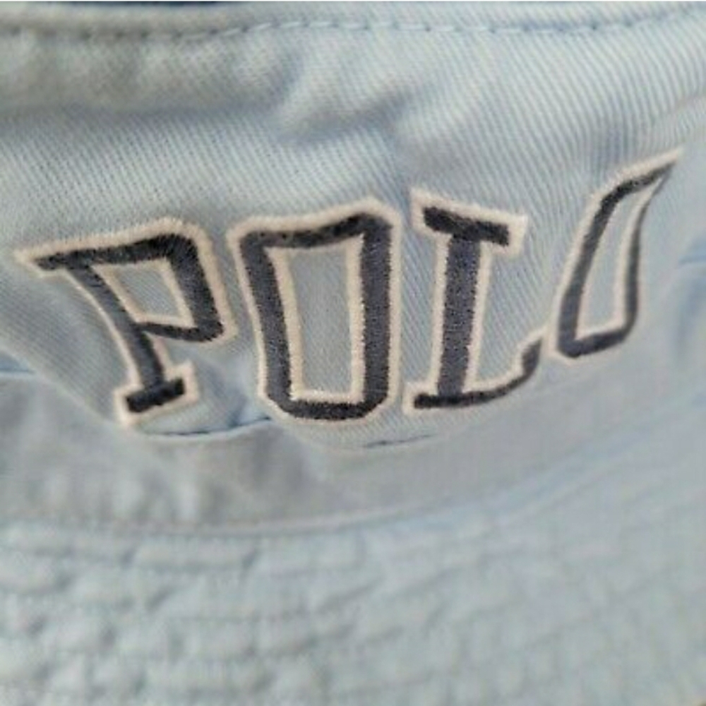 NWT Polo Ralph Lauren Beach Polo Spell-out Bucket Hat - Blue - Picture 4 of 12